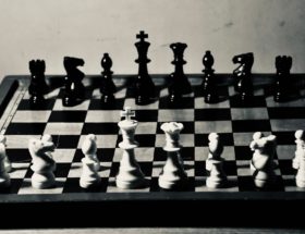 a chess board with a chessboard